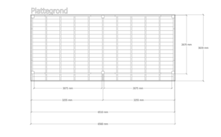 Douglas overkapping, 302 x 656 cm Verando, Pure